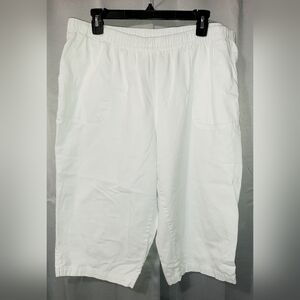 White Stag White Cropped Elastic Waist Pants XXL (20)